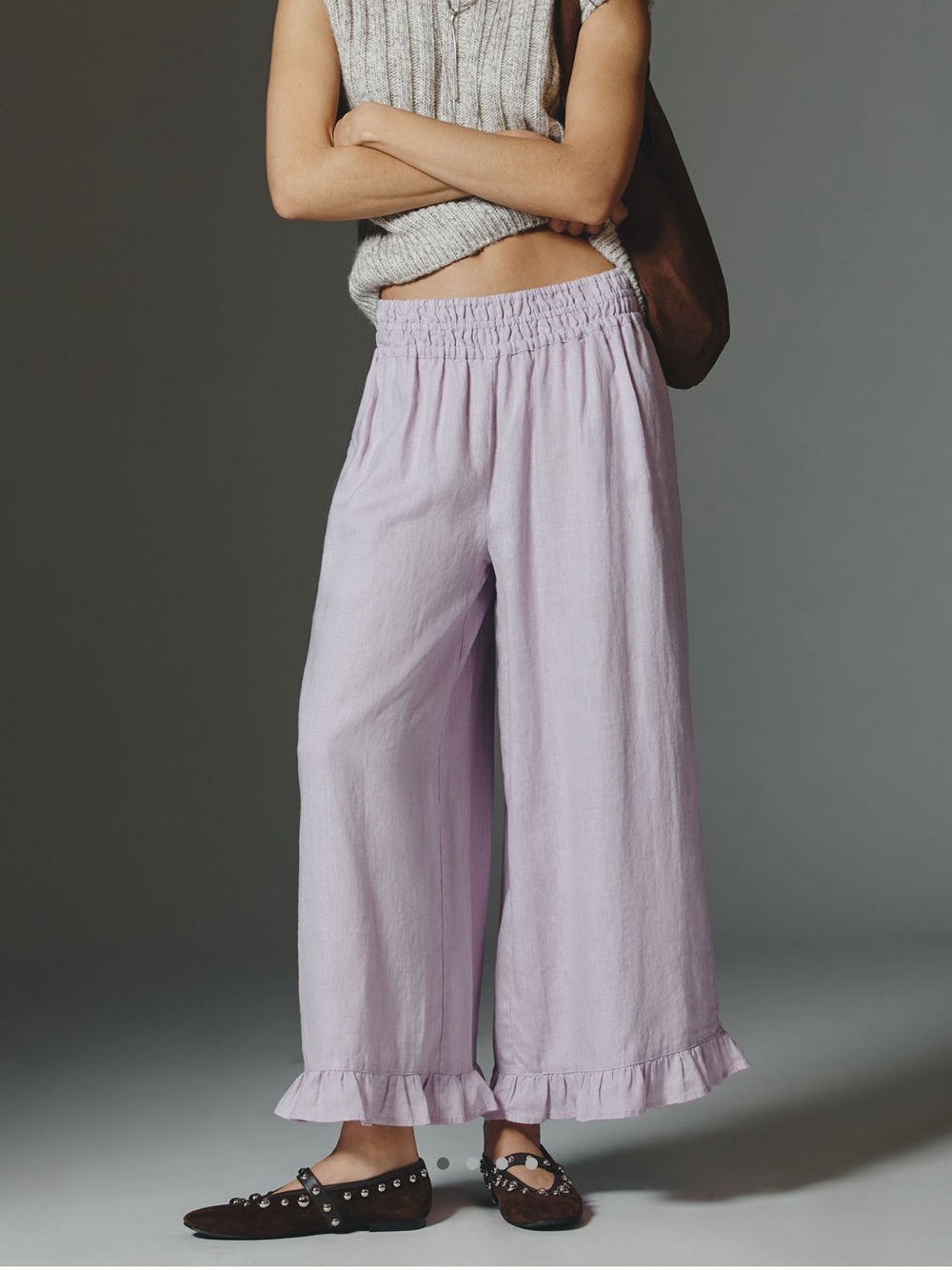 SOMERSET LINEN PETTICOAT LINEN PANTS LAVENDER